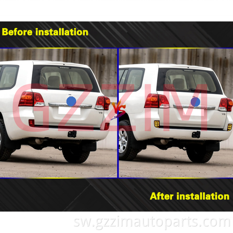 Taa ya taa ya taa ya nyuma ya taa ya nyuma ya taa ya kugeuza mwanga wa kugeuka kwa nguvu kwa Land Cruiser 2005-2015